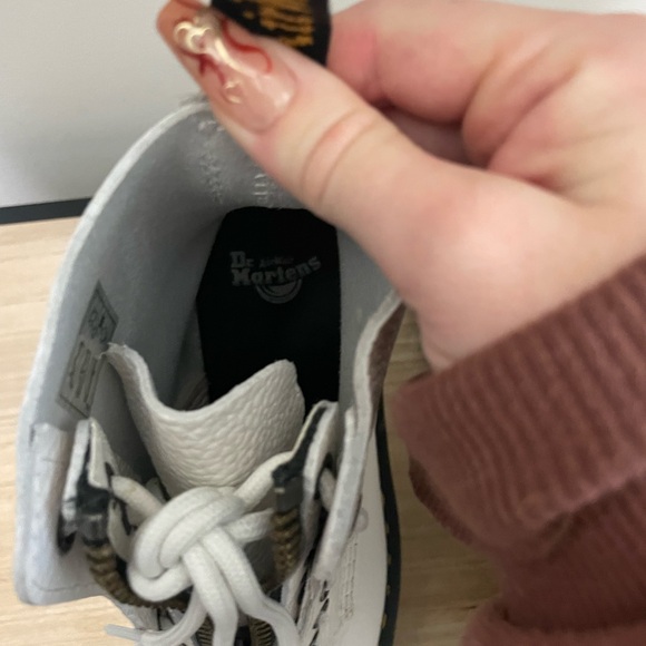 Dr. Martens White Leather Combat Boots - Picture 5 of 5